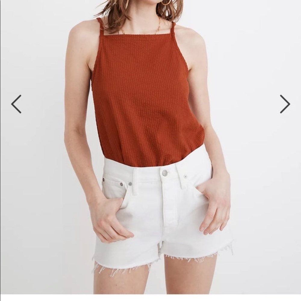 NWT Madewell Relaxed Denim Jean Shorts in Tile White 29